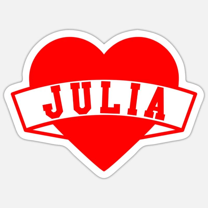 Julia Herzen - Sticker size S (10 x 10 cm) - white matte