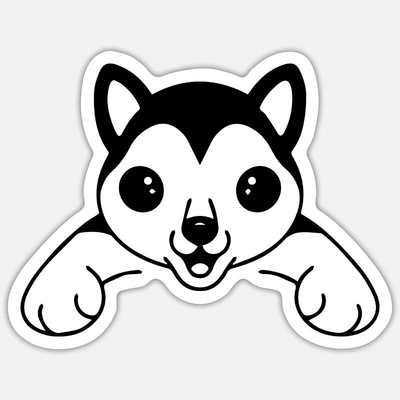DOG CAT PET - Sticker size S (10 x 10 cm) - white matte