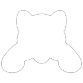 CHIEN CHAT ANIMAL DE COMPAGNIE - Sticker taille S (10 x 10 cm) - blanc mat - Devant