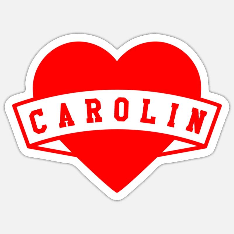 Carolin Herzen - Sticker taille S (10 x 10 cm) - blanc mat