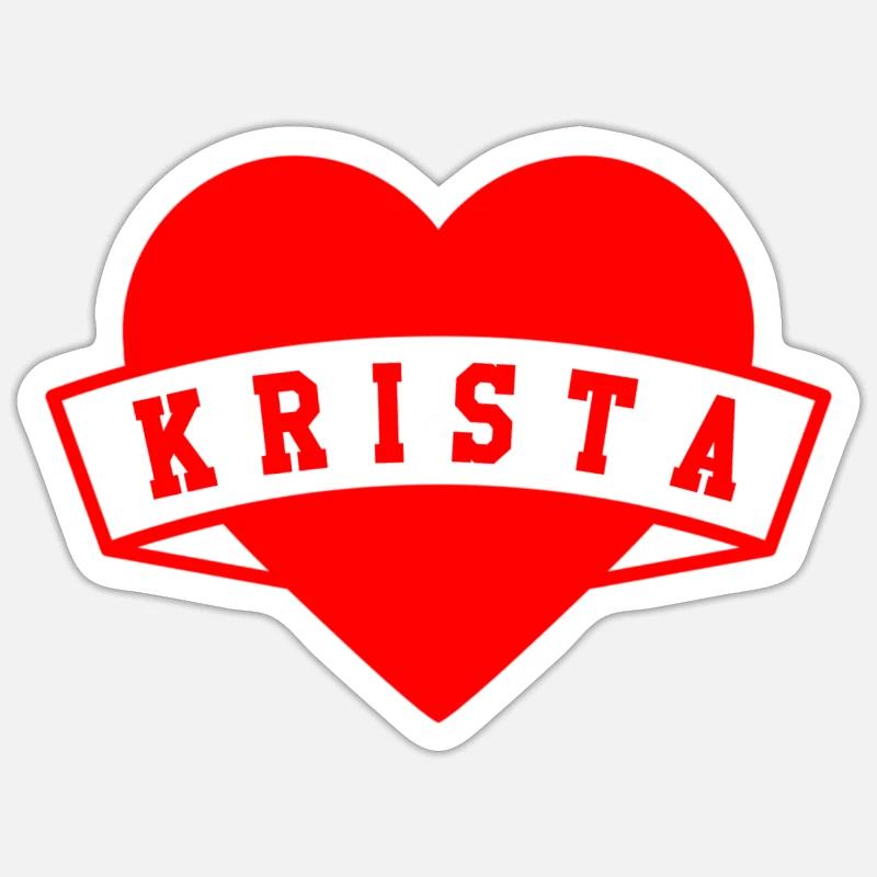 Krista Herzen - Sticker taille S (10 x 10 cm) - blanc mat