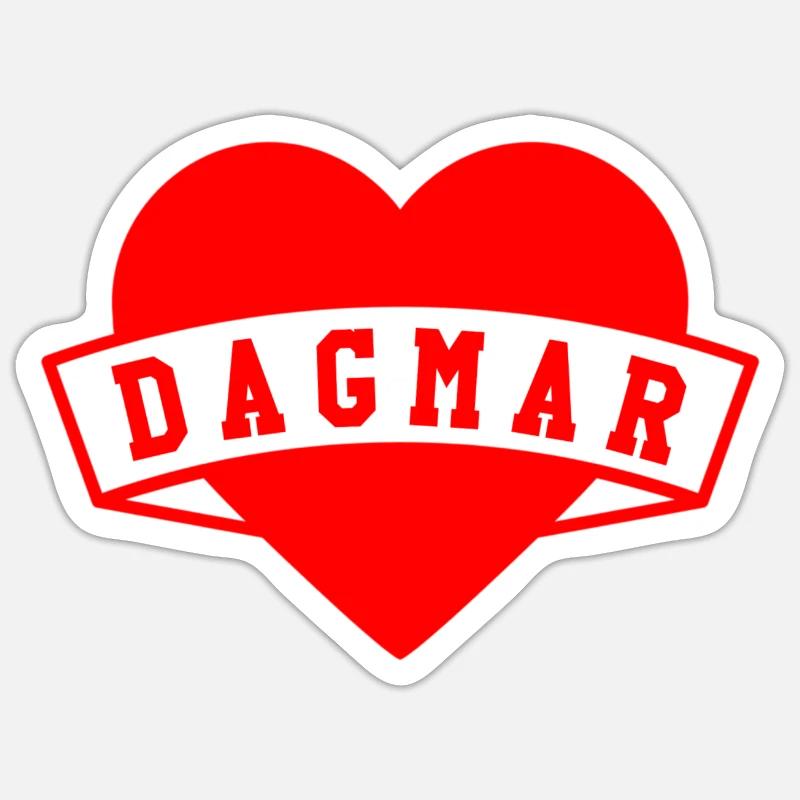 Dagmar Herzen - Sticker Größe S (10 x 10 cm) - Mattweiß