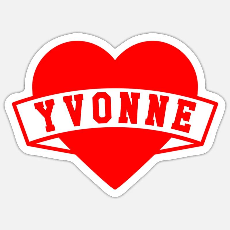 Yvonne - Sticker taille S (10 x 10 cm) - blanc mat