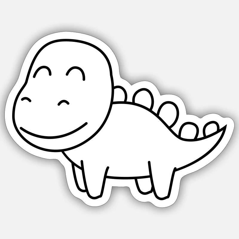 Dinosaurier stegosaurus Comic Sticker Größe S (10 x 10 cm)