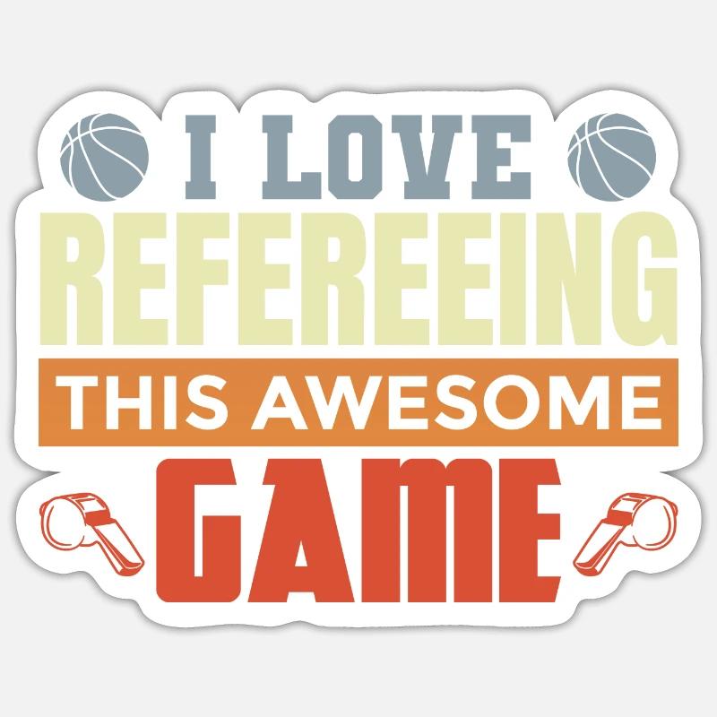 Basketball Impartial - Sticker taille S (10 x 10 cm) - blanc mat