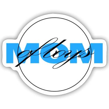 MOM OF BOYS - Sticker Größe S (10 x 10 cm) - Mattweiß - Vorne