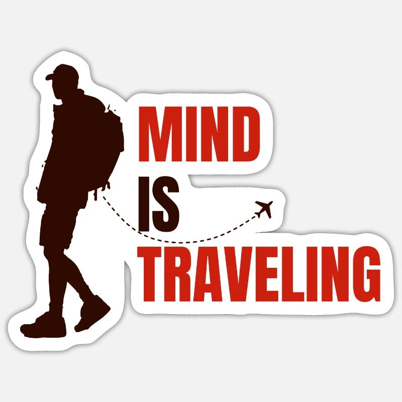 Mind is traveling Sticker size S (10 x 10 cm)