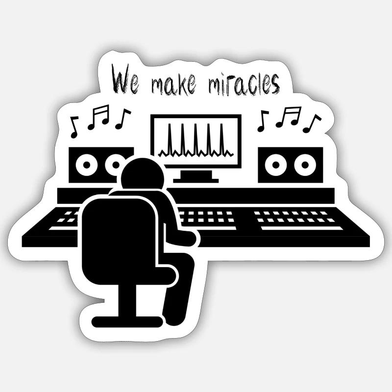 We make miracles. - Sticker Größe S (10 x 10 cm) - Mattweiß