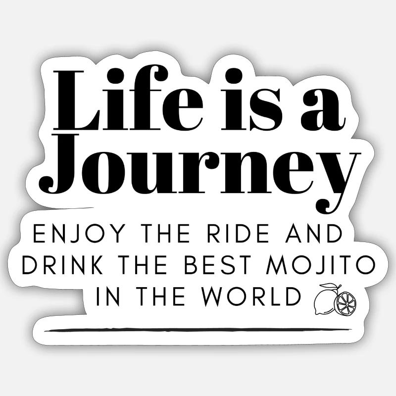 Mojito Trip - Sticker size S (10 x 10 cm) - white matte