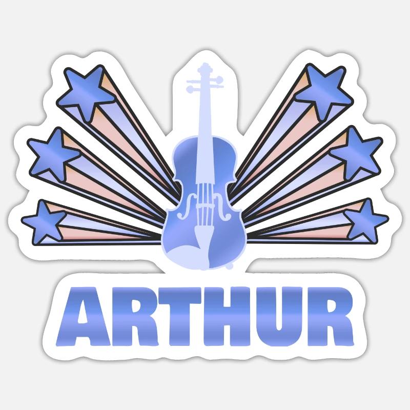 Cadeau pour Arthur - Sticker taille S (10 x 10 cm) - blanc mat