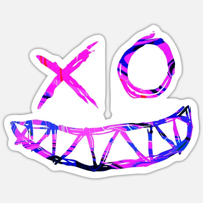 Zwinker Smiley - Rave Sticker Größe S (10 x 10 cm)