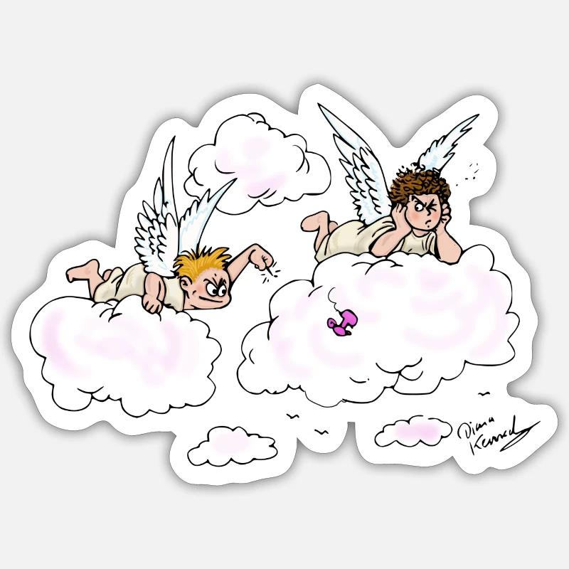 Fiese Engelechen Sticker Größe S (10 x 10 cm)