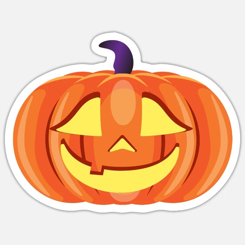 Jack O'Lantern - Halloween - Sticker Größe S (10 x 10 cm) - Mattweiß