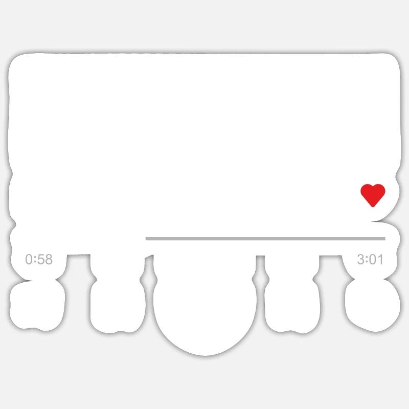 B4RCODE. Chanson - Sticker taille S (10 x 10 cm) - blanc mat