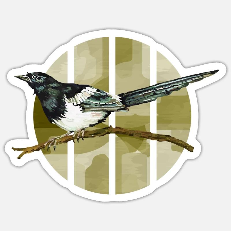 Bunter Vogel Sticker Größe S (10 x 10 cm)