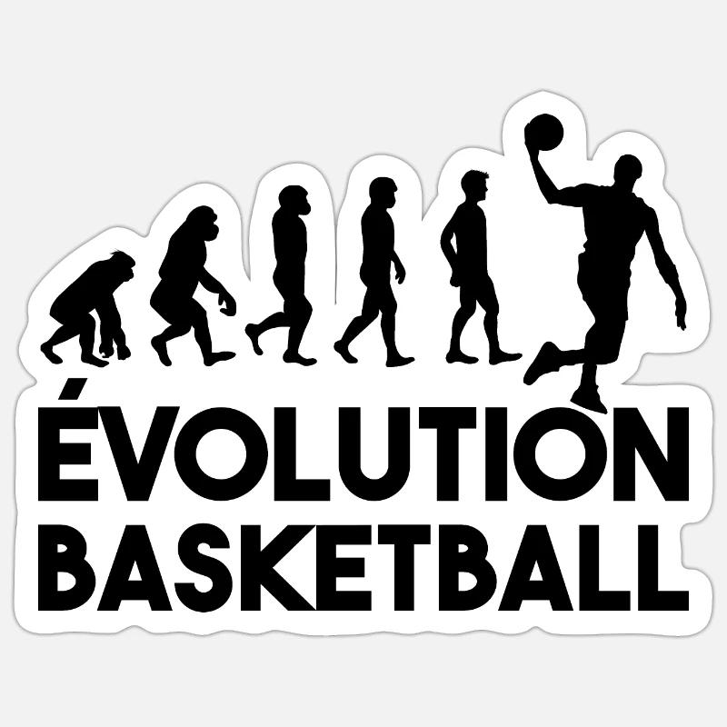 Évolution basketball Sticker taille S (10 x 10 cm)