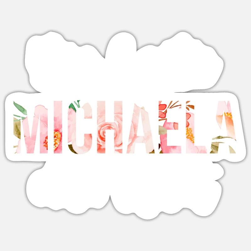 Michaela - Sticker Größe S (10 x 10 cm) - Mattweiß