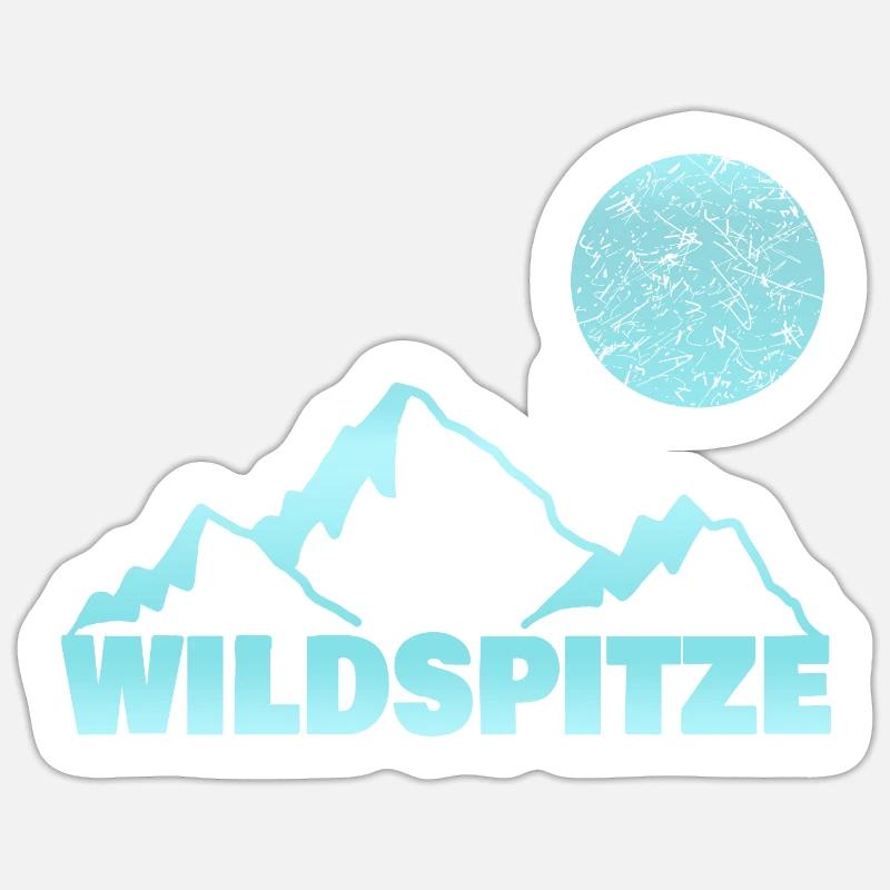 Bergsteigen wildspitze - Sticker Größe S (10 x 10 cm) - Mattweiß