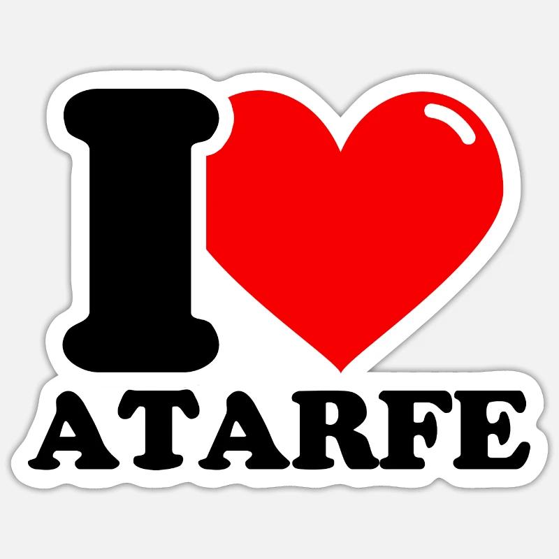 J’adore Atarfe - Sticker taille S (10 x 10 cm) - blanc mat