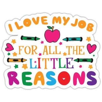 Cute Kindergarten Teacher School Teaching Teacher - Sticker size S (10 x 10 cm) - white matte - Front