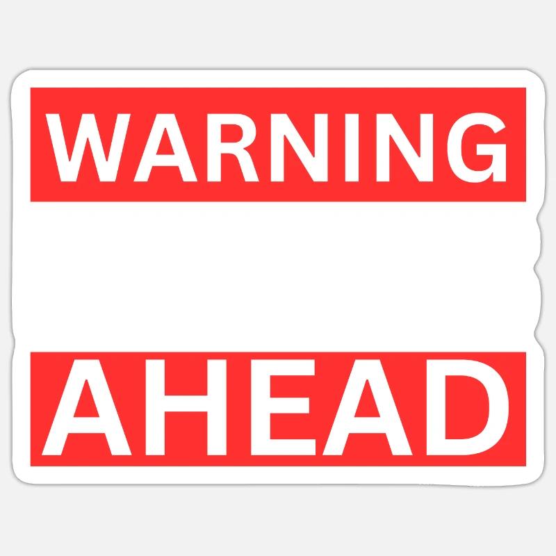 Warning Dad Jokes Ahead - Sticker size S (10 x 10 cm) - white matte
