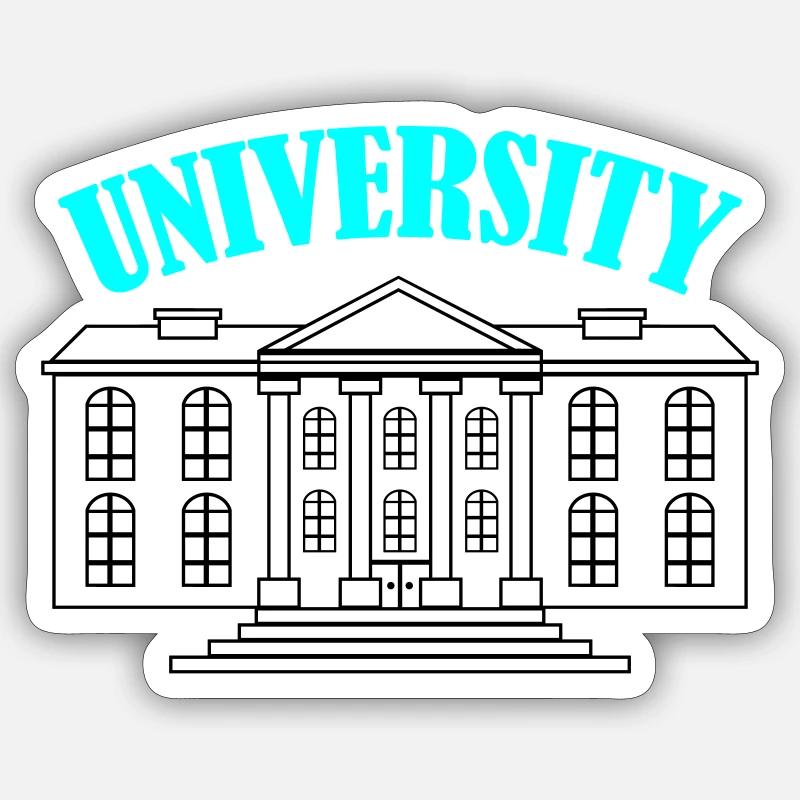 University Sticker size S (10 x 10 cm)