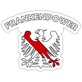 Die Macht aus Franken - Sticker Größe S (10 x 10 cm) - Mattweiß - Vorne