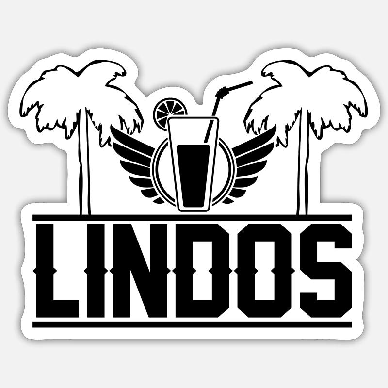 Lindos - Sticker taille S (10 x 10 cm) - blanc mat