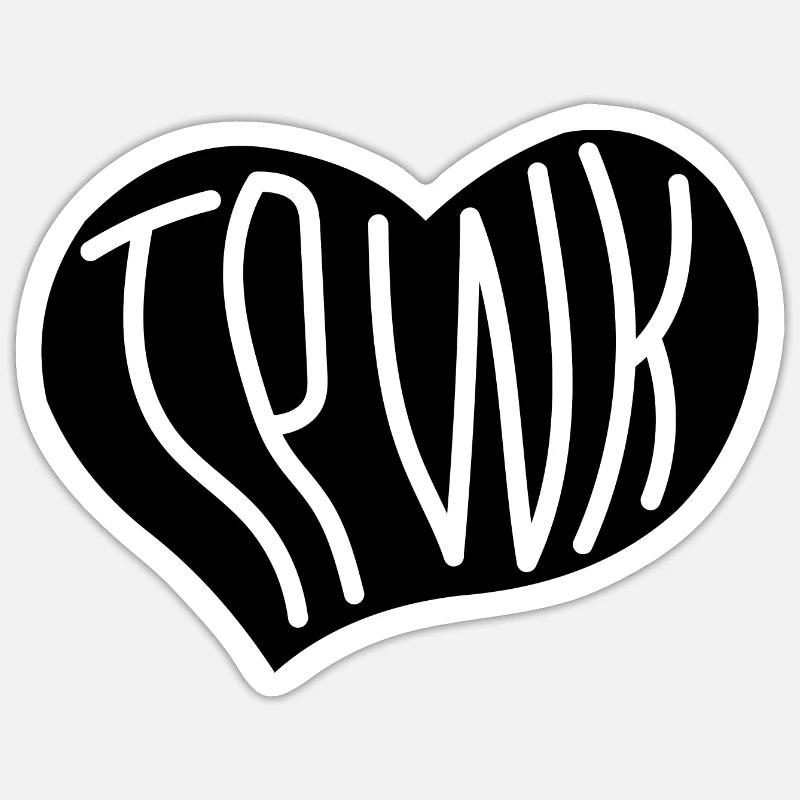 TPWK - Sticker taille S (10 x 10 cm) - blanc mat