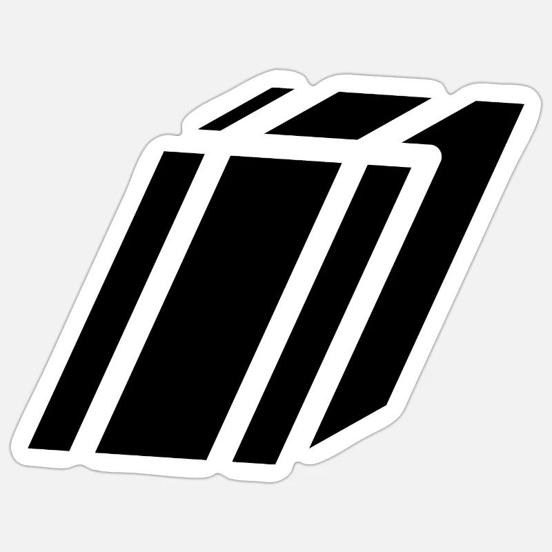 Abstract I Brief - Sticker Größe S (10 x 10 cm) - Mattweiß