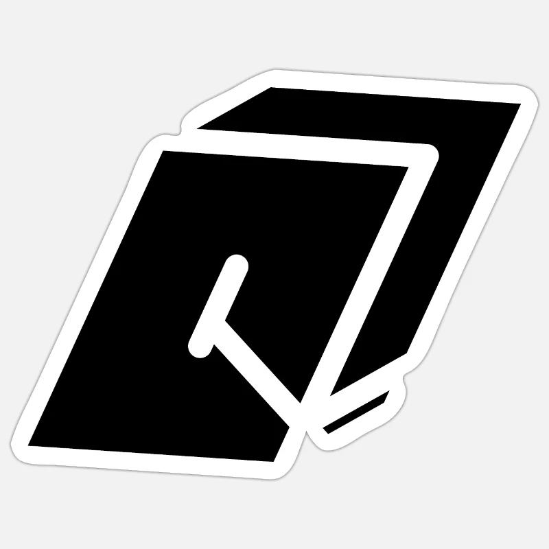 Abstract Q letter - Sticker size S (10 x 10 cm) - white matte