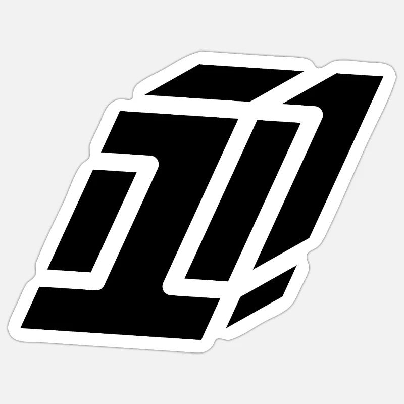 Abstract number 1 | First Sticker size S (10 x 10 cm)
