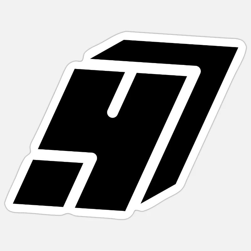 Abstract Nummer4 Sticker Größe S (10 x 10 cm)