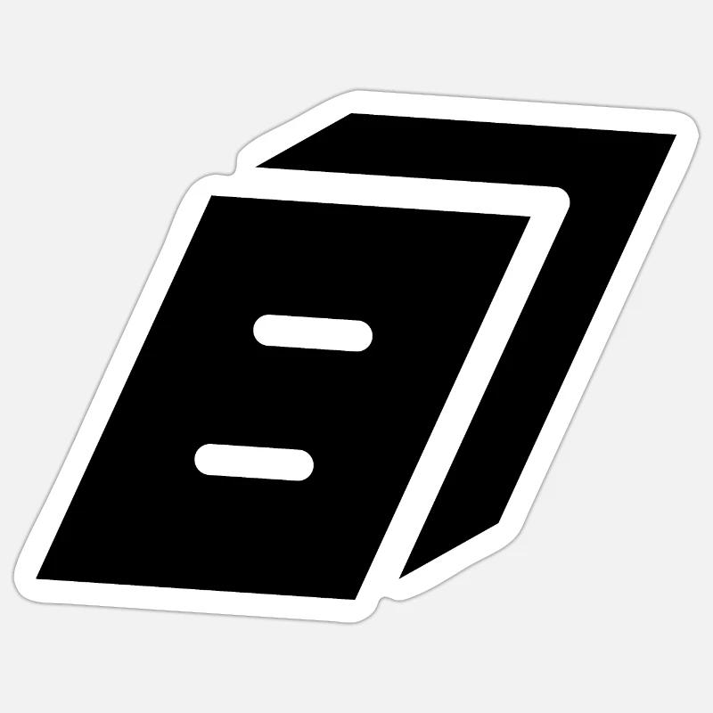 Abstract Nummer 8 - Sticker Größe S (10 x 10 cm) - Mattweiß