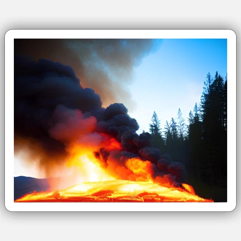 Folie magmatique - Sticker taille S (10 x 10 cm) - blanc mat