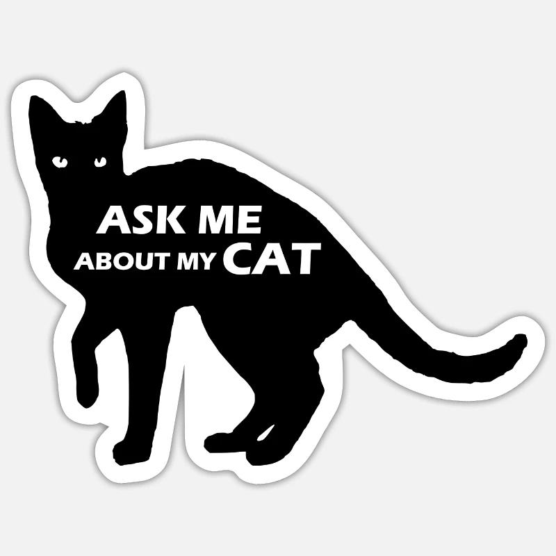 PARLEZ MOI DE MON CHAT Sticker taille S (10 x 10 cm)