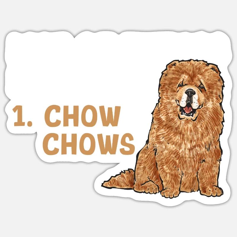 Chow Chow Dog - Sticker size S (10 x 10 cm) - white matte