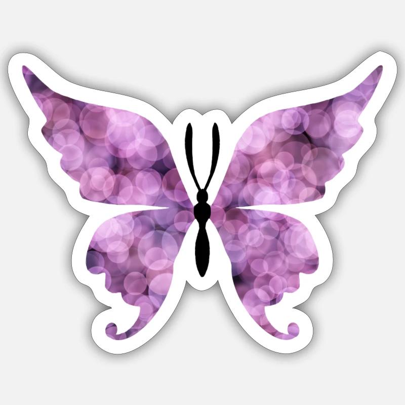 Schmetterling pink Sticker Größe S (10 x 10 cm)