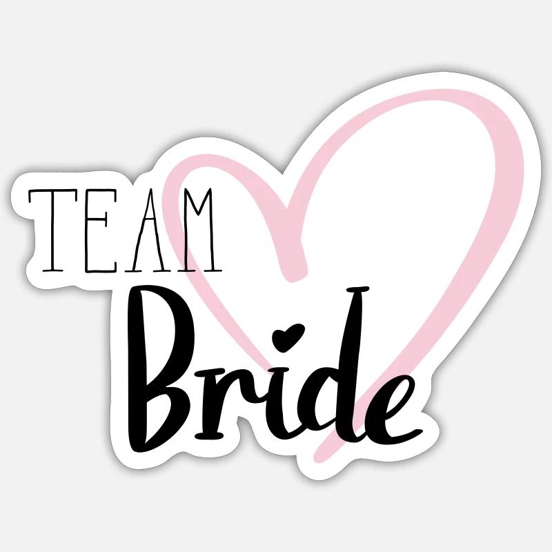 TeamBride - Sticker size S (10 x 10 cm) - white matte