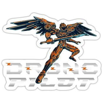 Drone Drones Drone Flight Drone Pilot - Sticker size S (10 x 10 cm) - white matte - Front