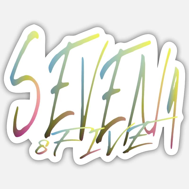 Sept4 8Cinq - Sticker taille S (10 x 10 cm) - blanc mat