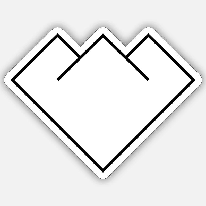 Berg - Sticker Größe S (10 x 10 cm) - Mattweiß