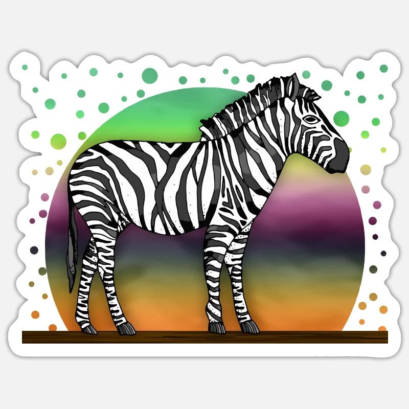 Zebra Sticker size S (10 x 10 cm)