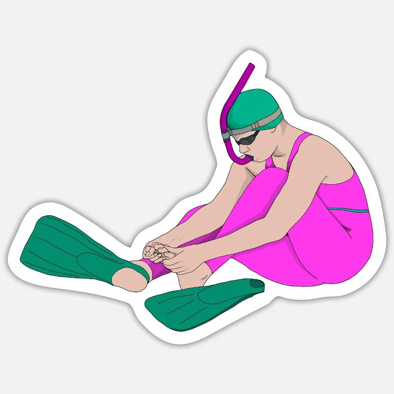 Bi Ailettes Float Sticker taille S (10 x 10 cm)