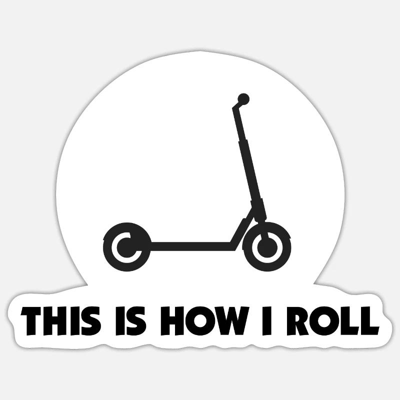 E-Scooter Roller Scooter Sticker taille S (10 x 10 cm)