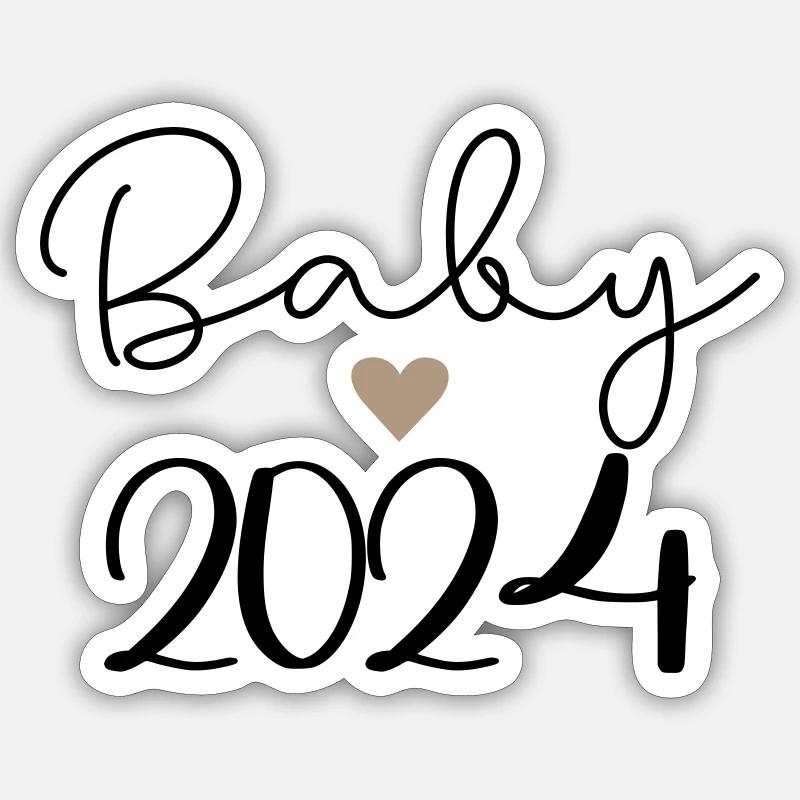 Bébé 2024 2 Sticker taille S (10 x 10 cm)