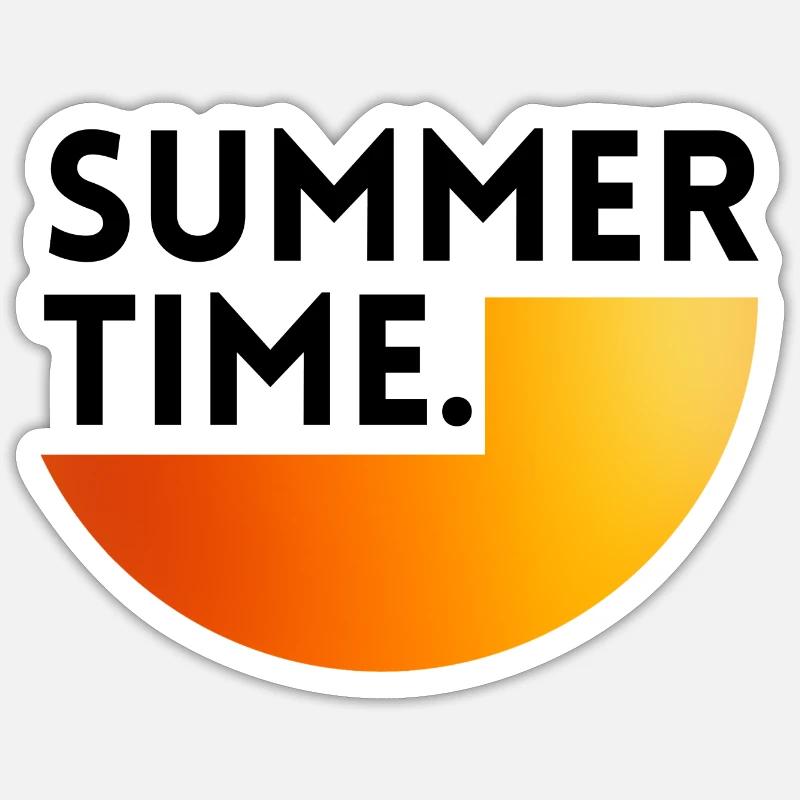 Summer Time - Sunset Sticker taille S (10 x 10 cm)