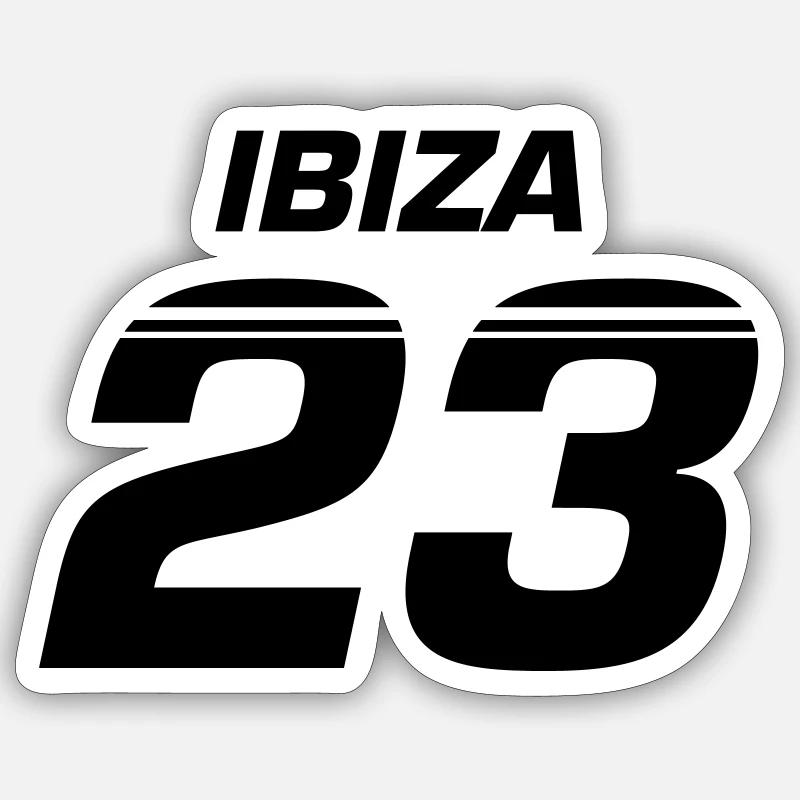 Ibiza 23 - Sticker size S (10 x 10 cm) - white matte