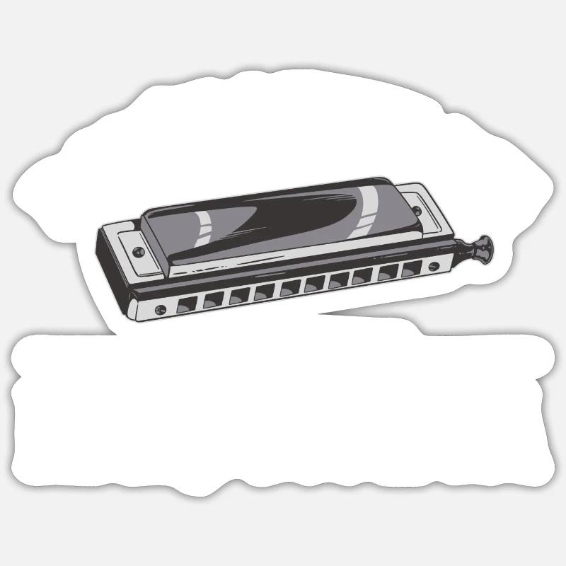 Don't make me get my harmonica Sticker Größe S (10 x 10 cm)