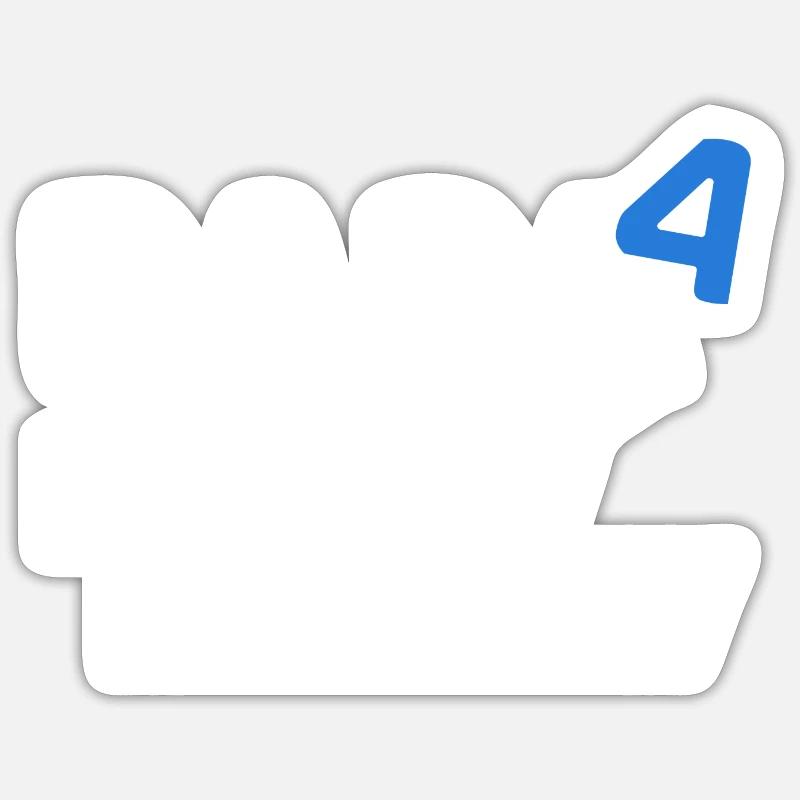 Papa hoch 4 Ohne mich läuft hier mal gar nix - Sticker Größe S (10 x 10 cm) - Mattweiß